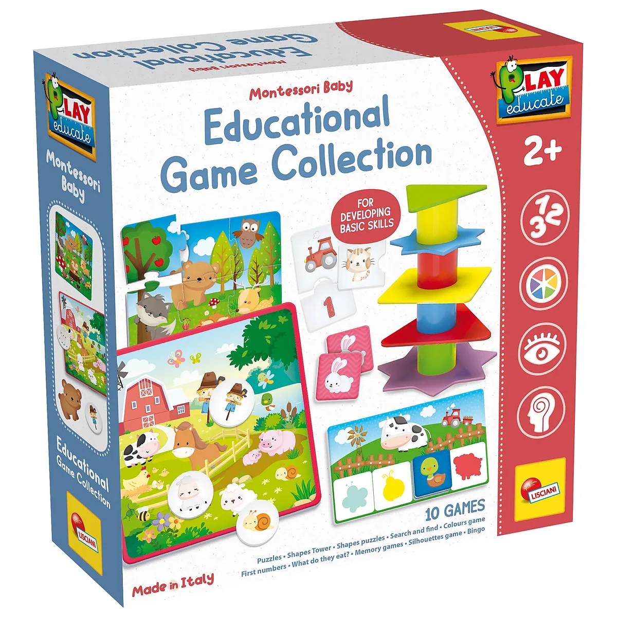 Jocuri si creativitate - Colectia mea de jocuri educative Montessori LISCIANI 2 ani +