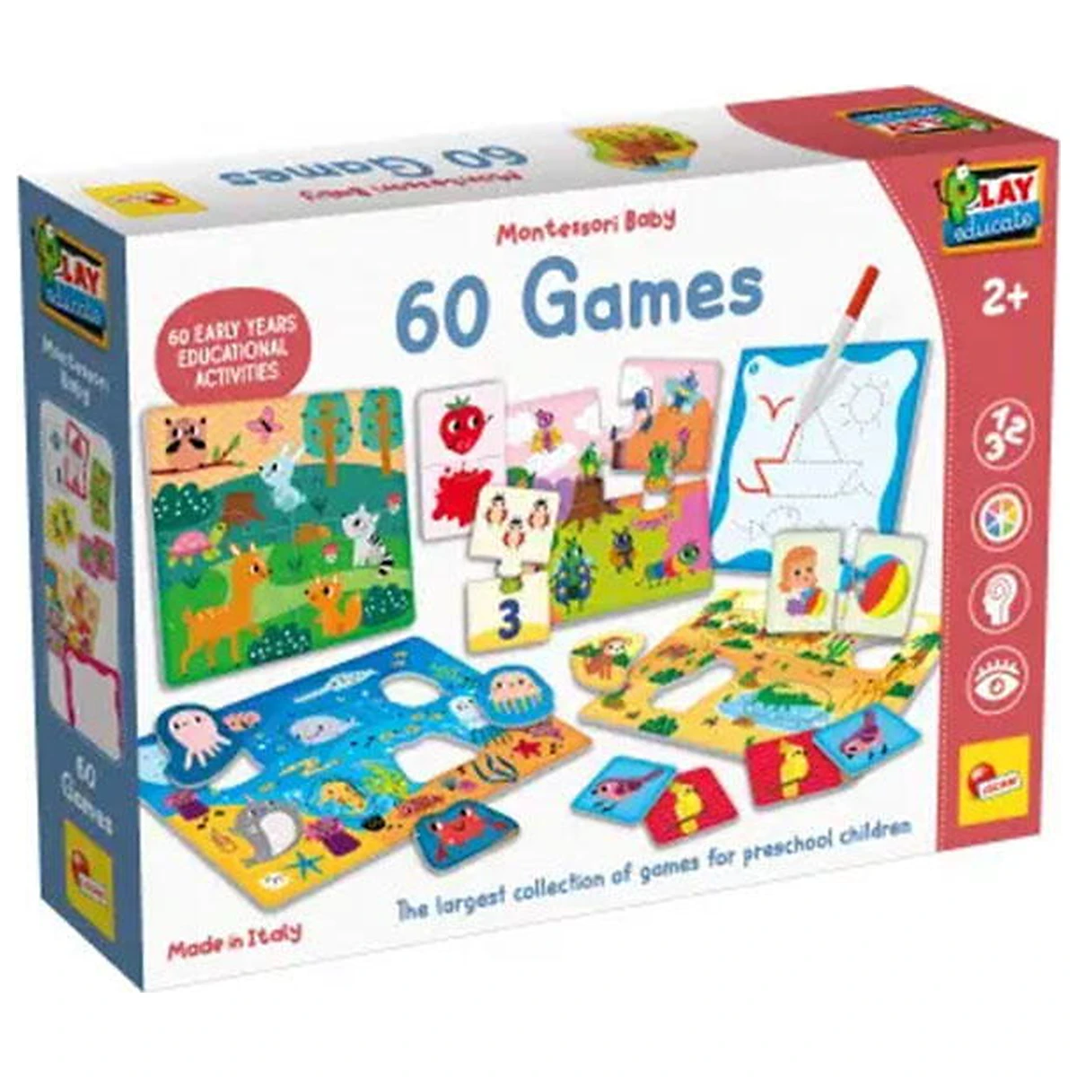 Jocuri si creativitate - Colectia mea de jocuri - Montessori Baby LISCIANI 2 ani +