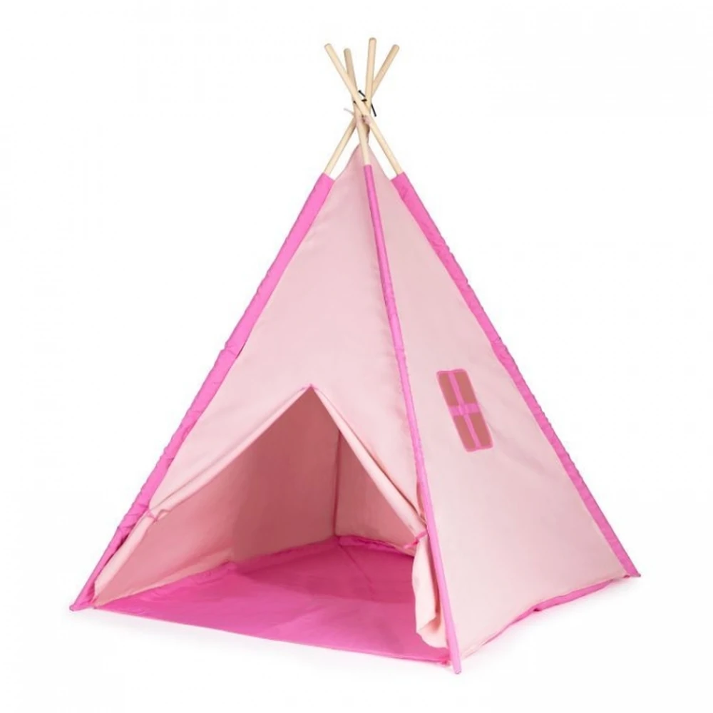 Corturi de joaca - Cort indian teepee de joaca pentru copii, tip wigwam Ecotoys - Roz
