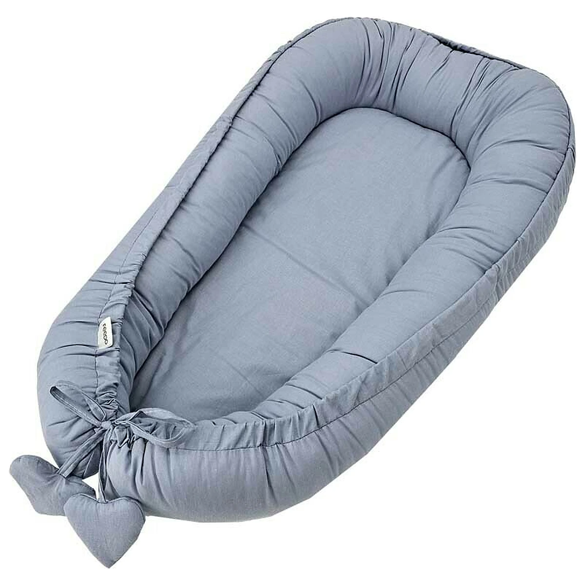 Somnul celor mici - Cosulet bebelus, Feedo, Pentru dormit, joaca, protectie in patut, Baby Nest 90x60 cm, Din bumbac 100%, Design cu