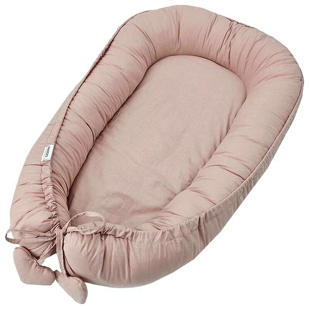 Somnul celor mici - Cosulet bebelus, Feedo, Pentru dormit, joaca, protectie in patut, Baby Nest 90x60 cm, Din bumbac 100%, Design cu
