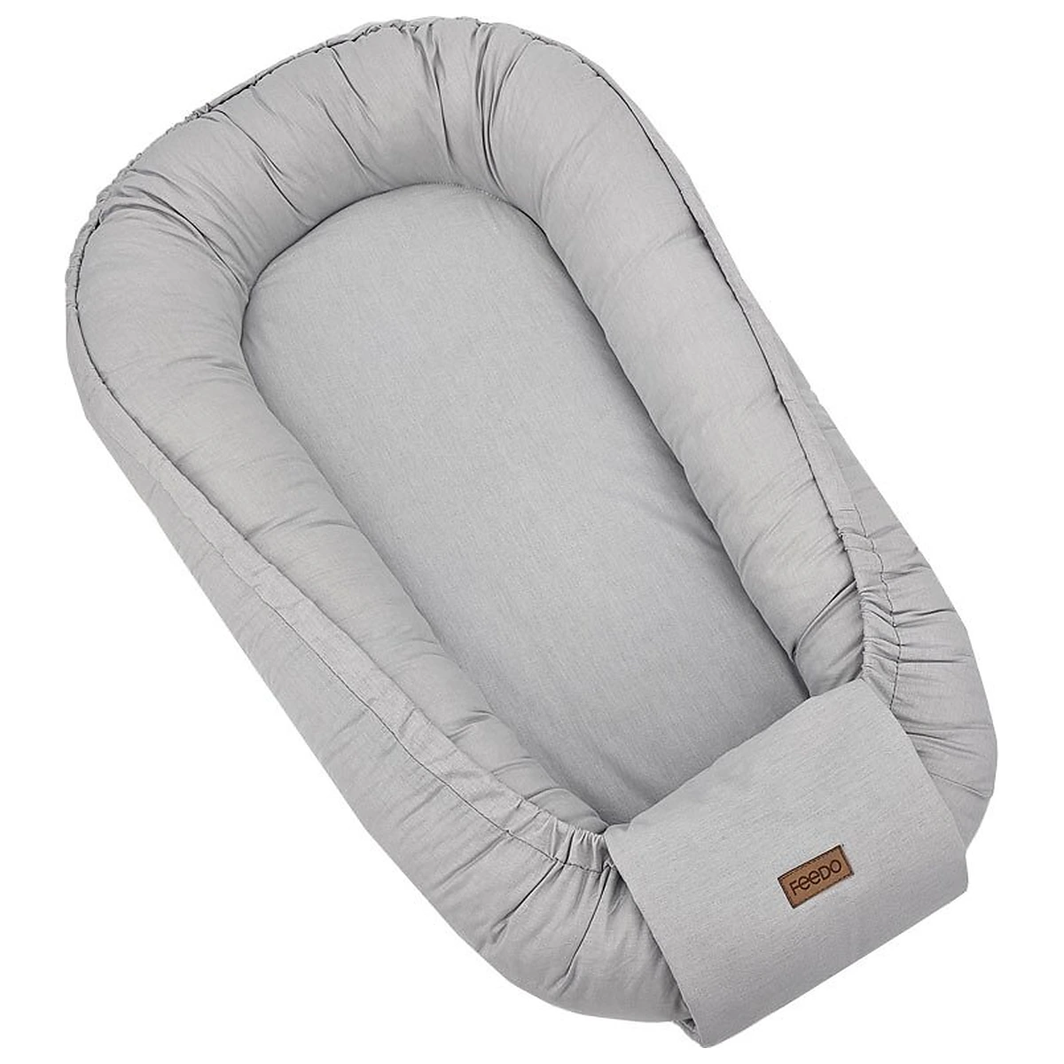 Somnul celor mici - Cosulet bebelus, Feedo, Pentru dormit, joaca, protectie in patut, Baby Nest 90x60 cm, Din bumbac 100%, Design elegant,