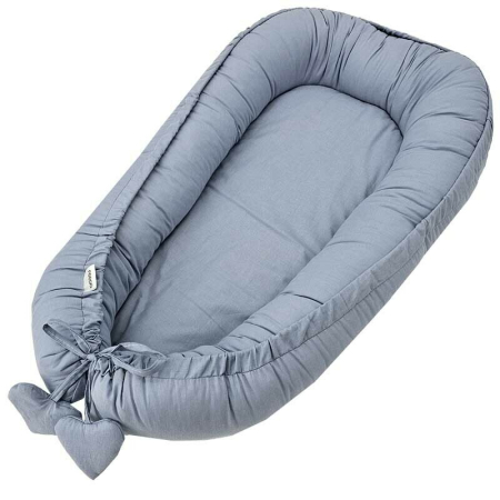 Baby nest - Cosulet bebelus, Feedo, Pentru dormit, joaca, protectie in patut, Baby Nest 90x60 cm, Din bumbac 100%, Design cu