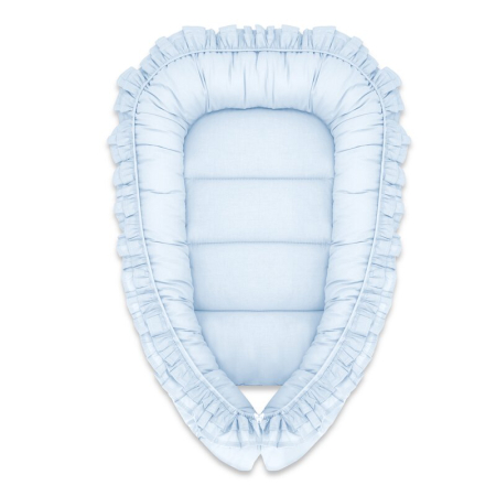 Somnul celor mici - Cosulet bebelus, MimiNu, Pentru dormit, Baby Nest 55 x 75 cm, Cu Volanase, Husa 100% bumbac, Din bumbac certificat Oeko