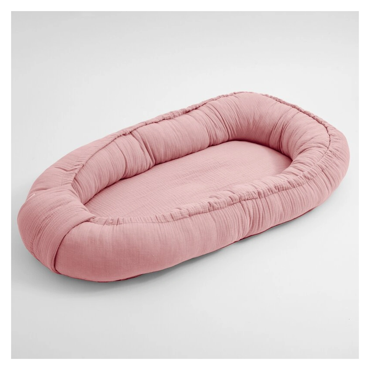 Somnul celor mici - Cosulet bebelus, New Baby, Baby Nest 80 x 50 cm, Din muselina, Pink