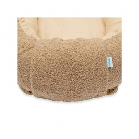 Cosulet bebelus, New Baby, Baby Nest, 80x50 cm, bumbac 100%, Tesatura teddy, Dark Beige [3]