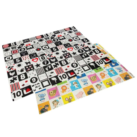 Jucarii - Covoras de joaca, Bocioland, Happy Day, Pliabil, Protectie impotriva loviturilor, Dimensiune mare, 200 x 150 cm, Cu