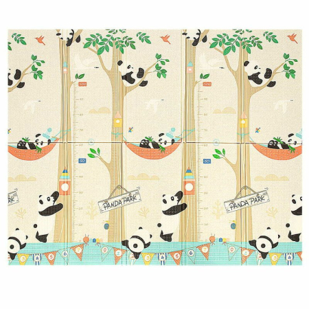Covoras de joaca, Bocioland, Panda, Pliabil, Protectie impotriva loviturilor, Dimensiune mare, 180 x 150 cm, Cu [4]