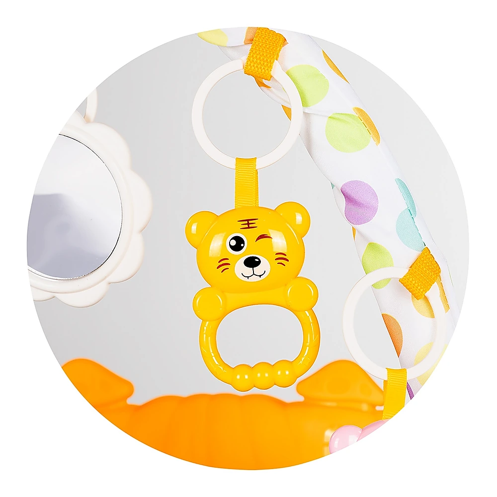 Covoras de joaca cu pian Chipolino Zoo Party, Blue [4]