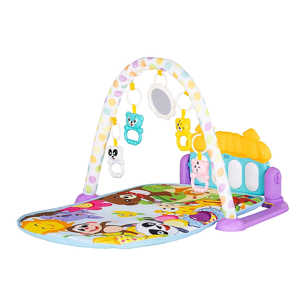 Jucarii bebelusi - Covoras de joaca cu pian Chipolino Zoo Party, Purple