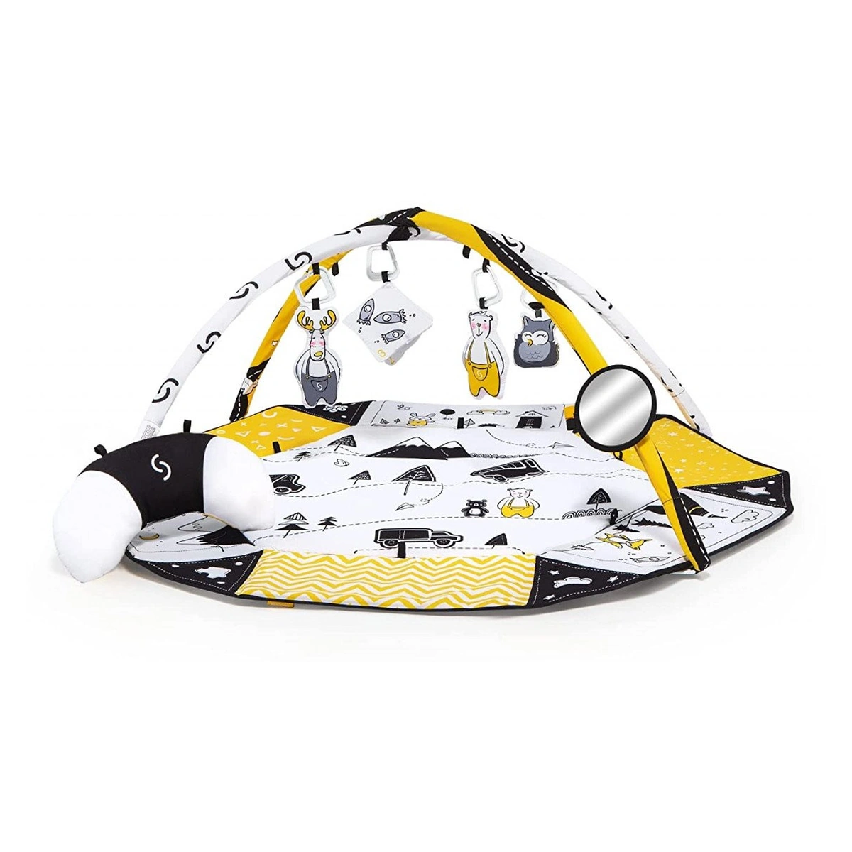 Saltelute si centre de activitati - Covoras senzorial si educativ 3 in 1 Skiddou Smil