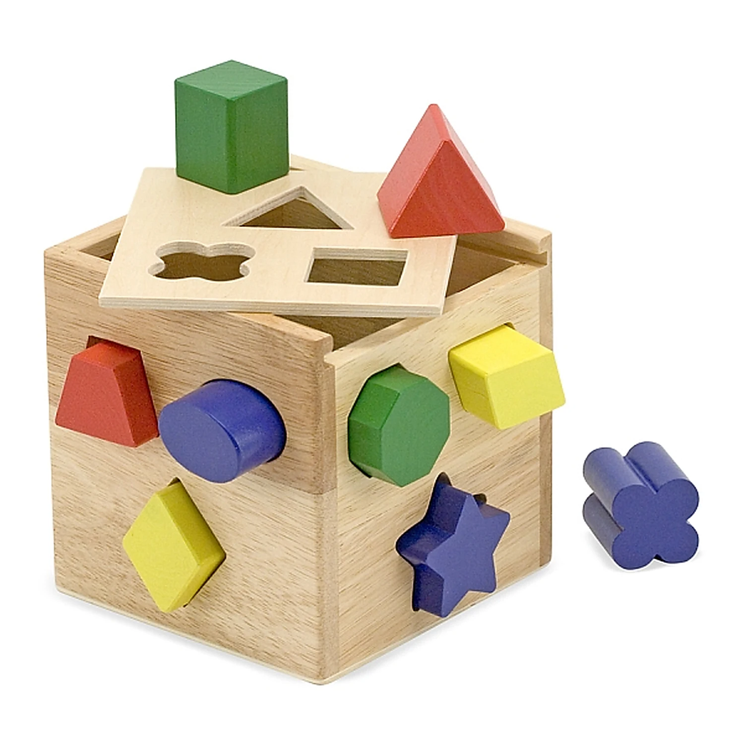 Jucarii - Cub din lemn cu forme de sortat Melissa and Doug