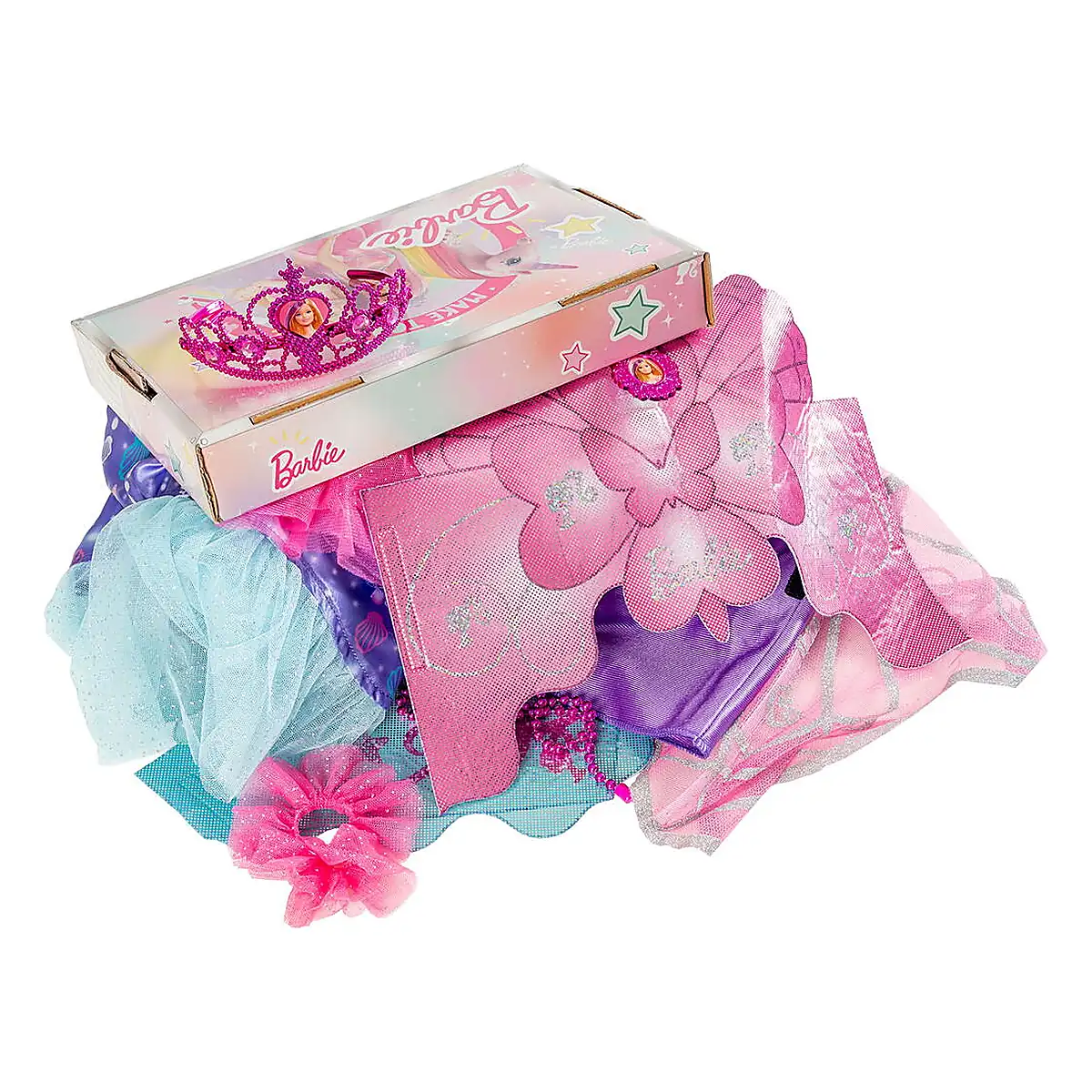 Costume carnaval copii - Cufar cu costumatii & accesorii Barbie (4 - 6 ani) Rubies