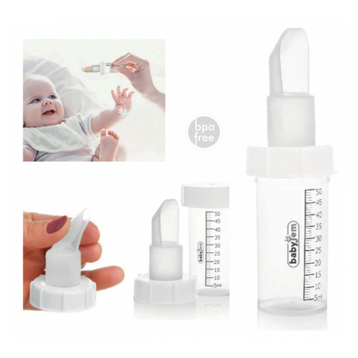 Alaptarea bebelusului - Dispozitiv cu gradatie pentru administrare lapte matern sau medicamente BabyJem