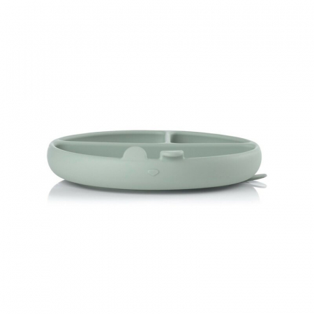 Farfurie BLW, Jane, Din silicon, Cu ventuze, 17 x 17 x 4 cm, BPA Free, Mint [2]