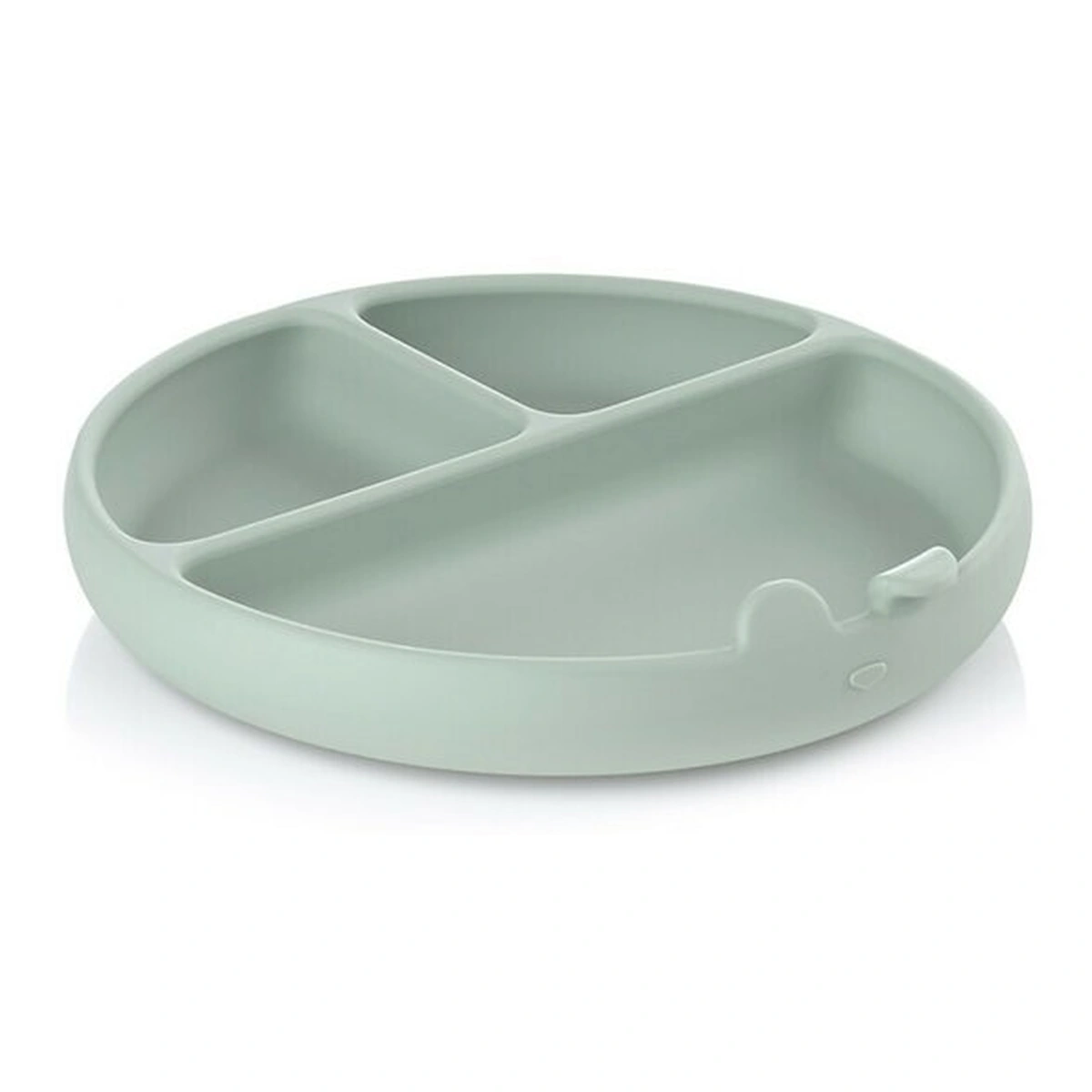 Farfurii si boluri - Farfurie BLW, Jane, Din silicon, Cu ventuze, 17 x 17 x 4 cm, BPA Free, Mint