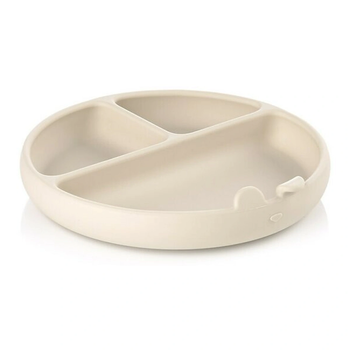 Farfurii si boluri - Farfurie BLW, Jane, Din silicon, Cu ventuze, 17 x 17 x 4 cm, BPA Free, Sand