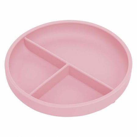 Farfurie compartimentata, FreeON, Silicon, Fara BPA, 18 cm, Roz [1]