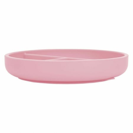 Farfurie compartimentata, FreeON, Silicon, Fara BPA, 18 cm, Roz [2]