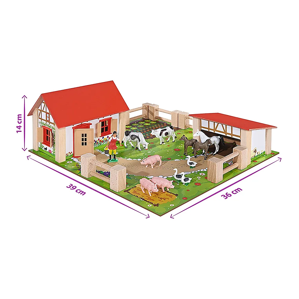 Ferma din lemn Eichhorn 39x36x14 cm cu accesorii [4]