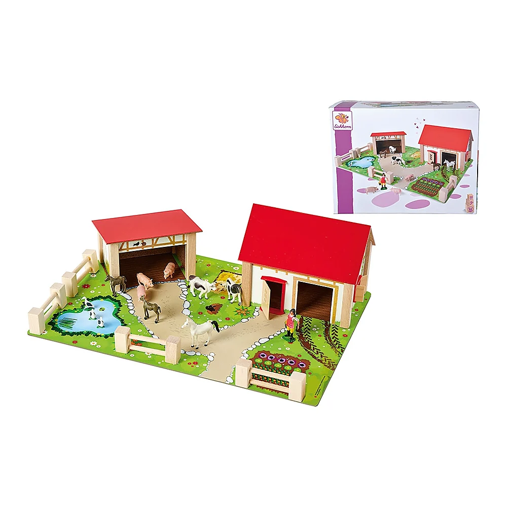 Ferma din lemn Eichhorn 51x36x17 cm cu 20 accesorii [12]