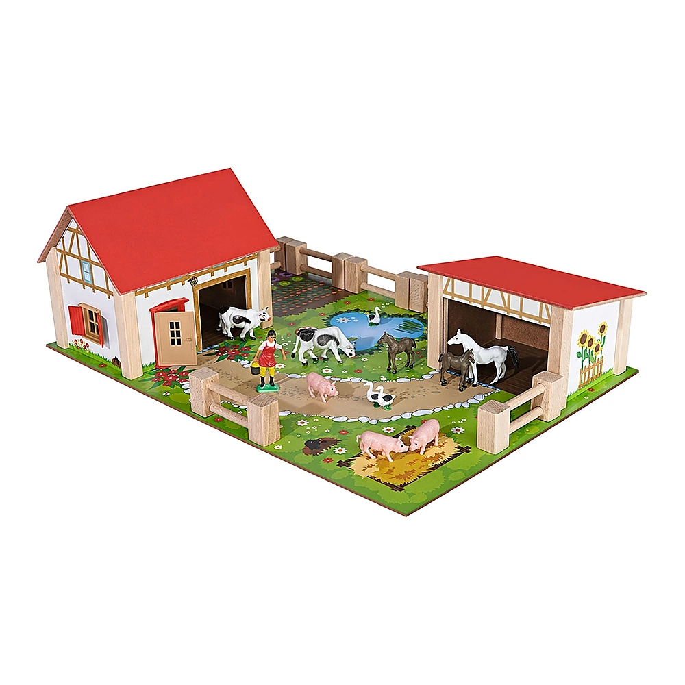 Viata la ferma - Ferma din lemn Eichhorn 51x36x17 cm cu accesorii