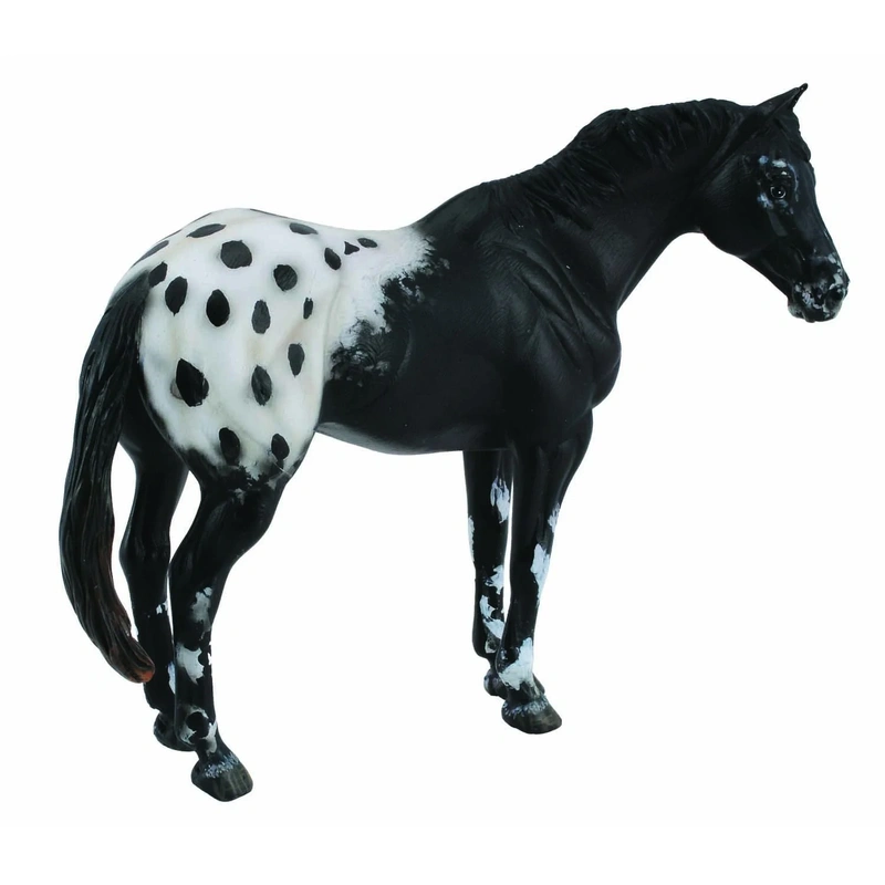 Cai - Figurina Armasar Black Appaloosa XL