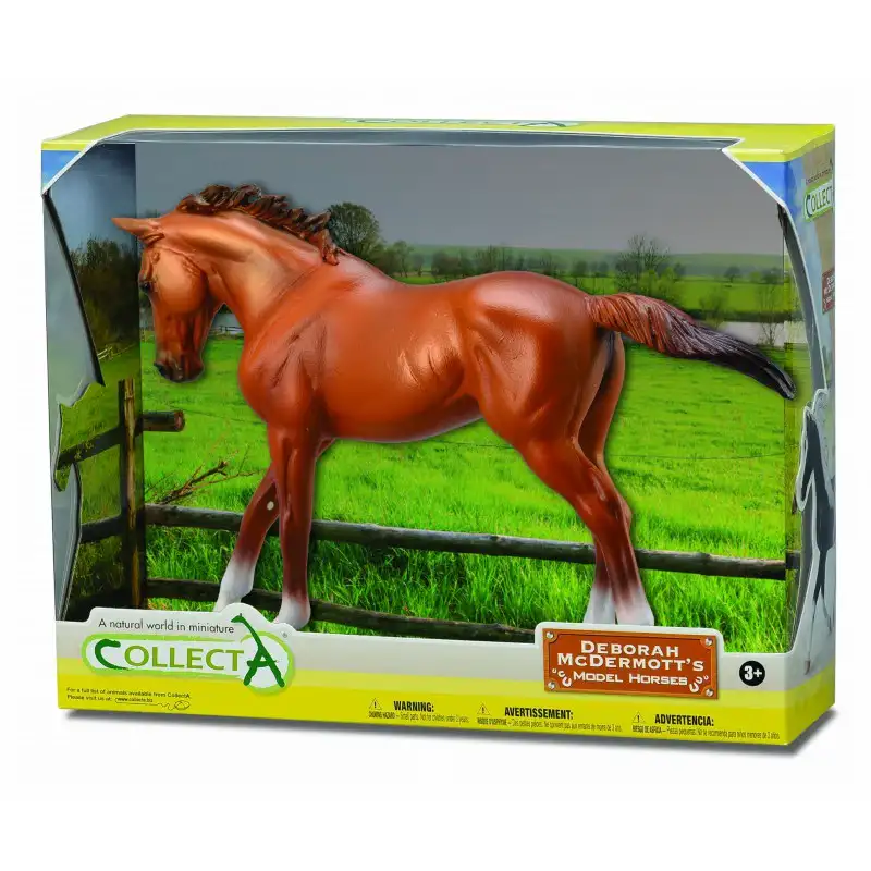 Jucarii - Figurina in cutie Iapa Thoroughbred Chestnut