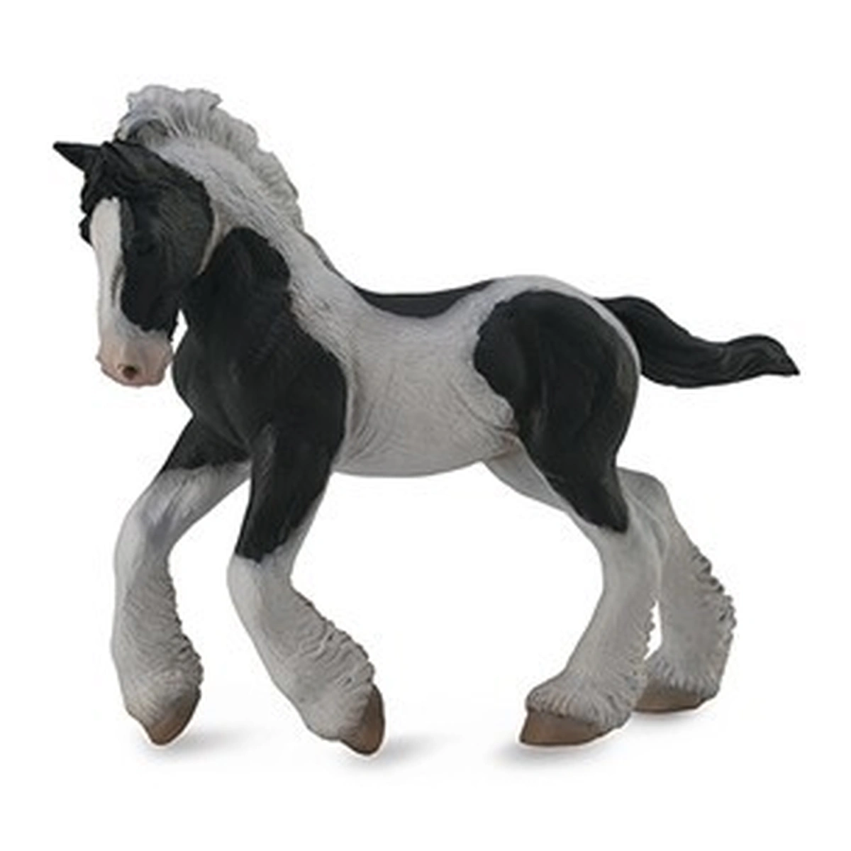 Cai - Figurina Manz Gypsy alb si negru M