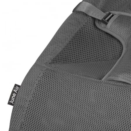 Fotoliu balansoar June AIR, Cu arcada cu jucarii, Ergonomic, Permite circulatia aerului, Balansare manuala, Pliabil, 0 luni+, Gri [13]