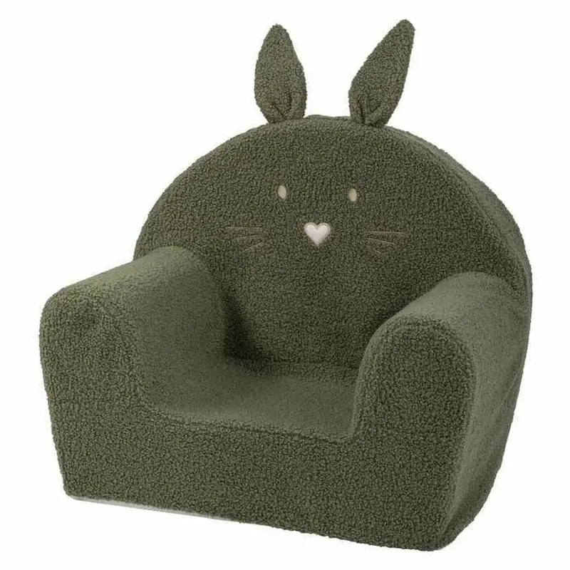 Fotolii copii - Fotoliu din burete, Bubaba, Bunny, Pentru copii, 9 luni-5 ani, Green