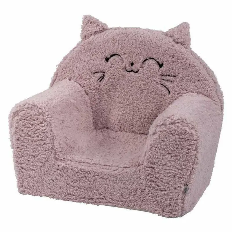 Fotolii copii - Fotoliu din burete, Bubaba, Cozy Kitty, Pentru copii, 9 luni-5 ani, Pink
