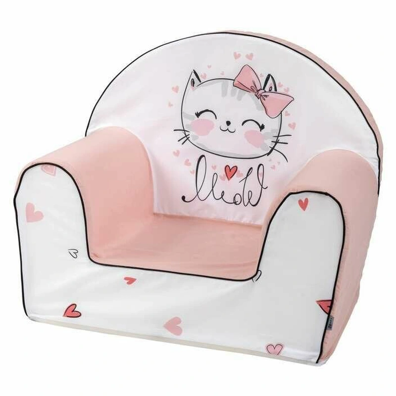 Fotolii copii - Fotoliu din burete, Bubaba, Kitty, Pentru copii, 9 luni-5 ani, Pink
