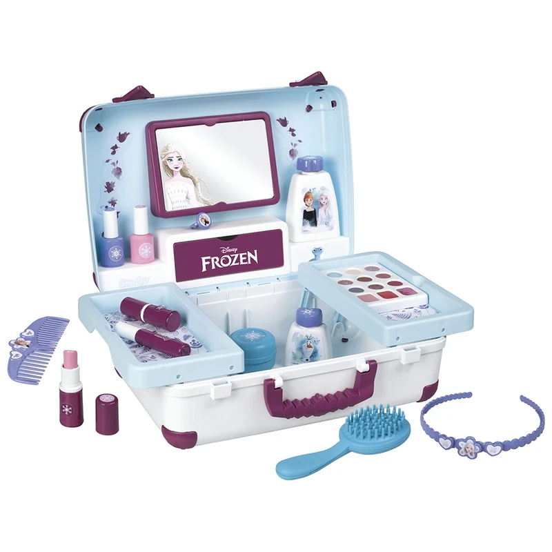 Jucarii - Gentuta cosmetica Frozen Beauty Vanity cu accesorii - Smoby