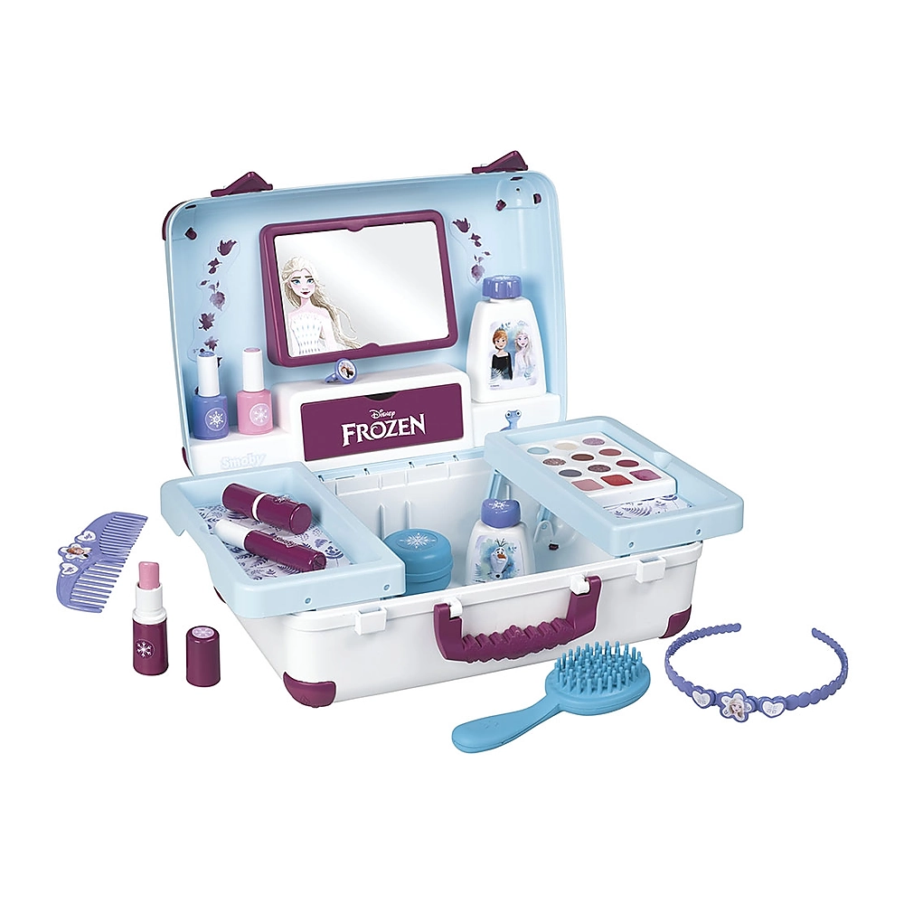 Jucarii de rol - Gentuta cosmetica Frozen Beauty Vanity cu accesorii - Smoby