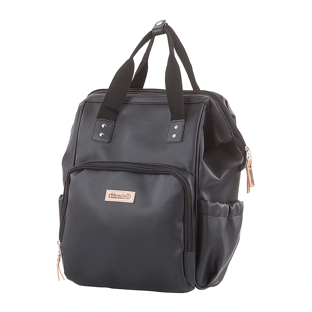 Genti pentru mamici - Gentuta de infasat Chipolino black leather