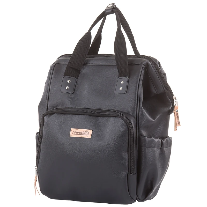 Pentru mami - Gentuta de infasat Chipolino black leather