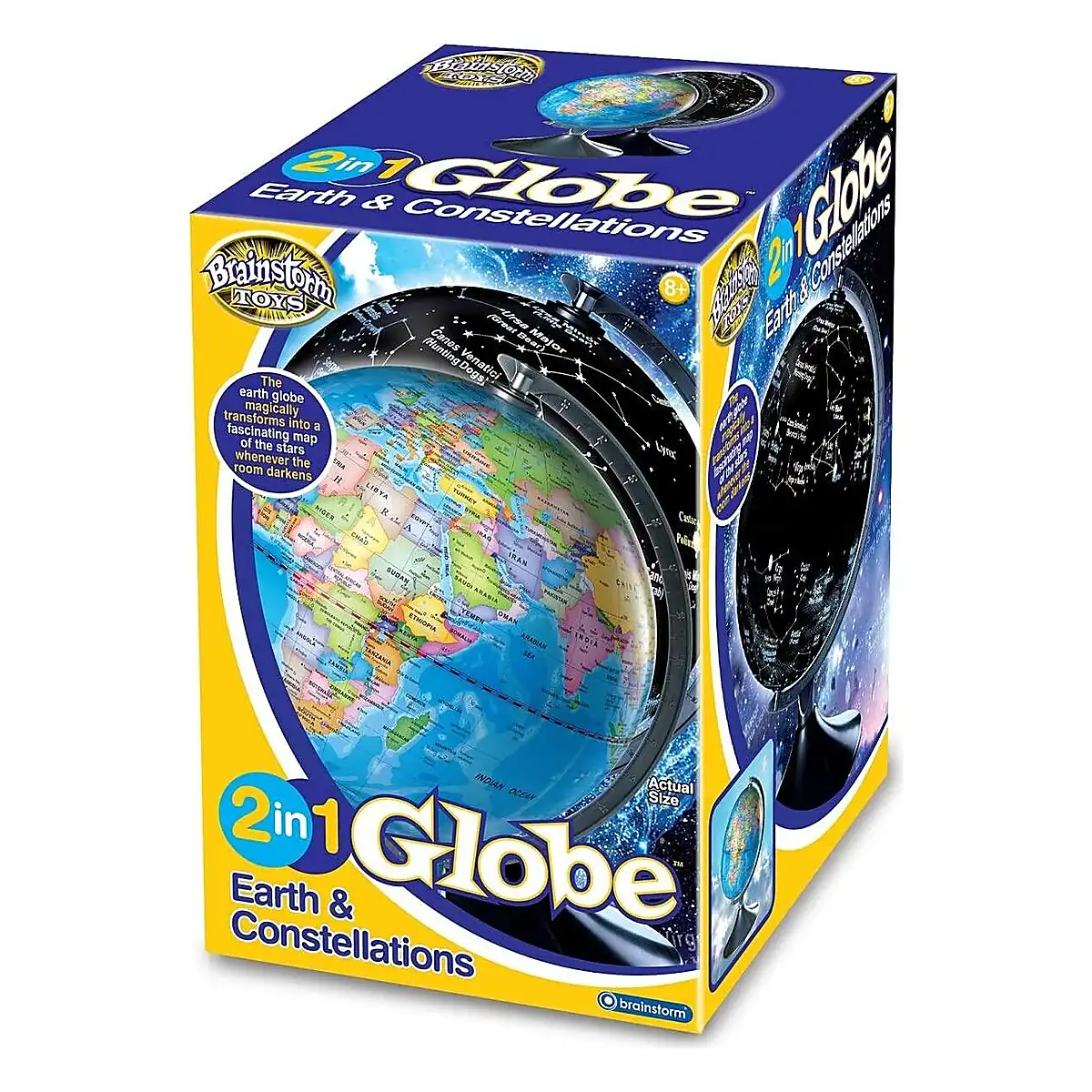 Jucarii educative - Glob 2 in 1 - Pamantul si constelatiile Brainstorm 8 ani+