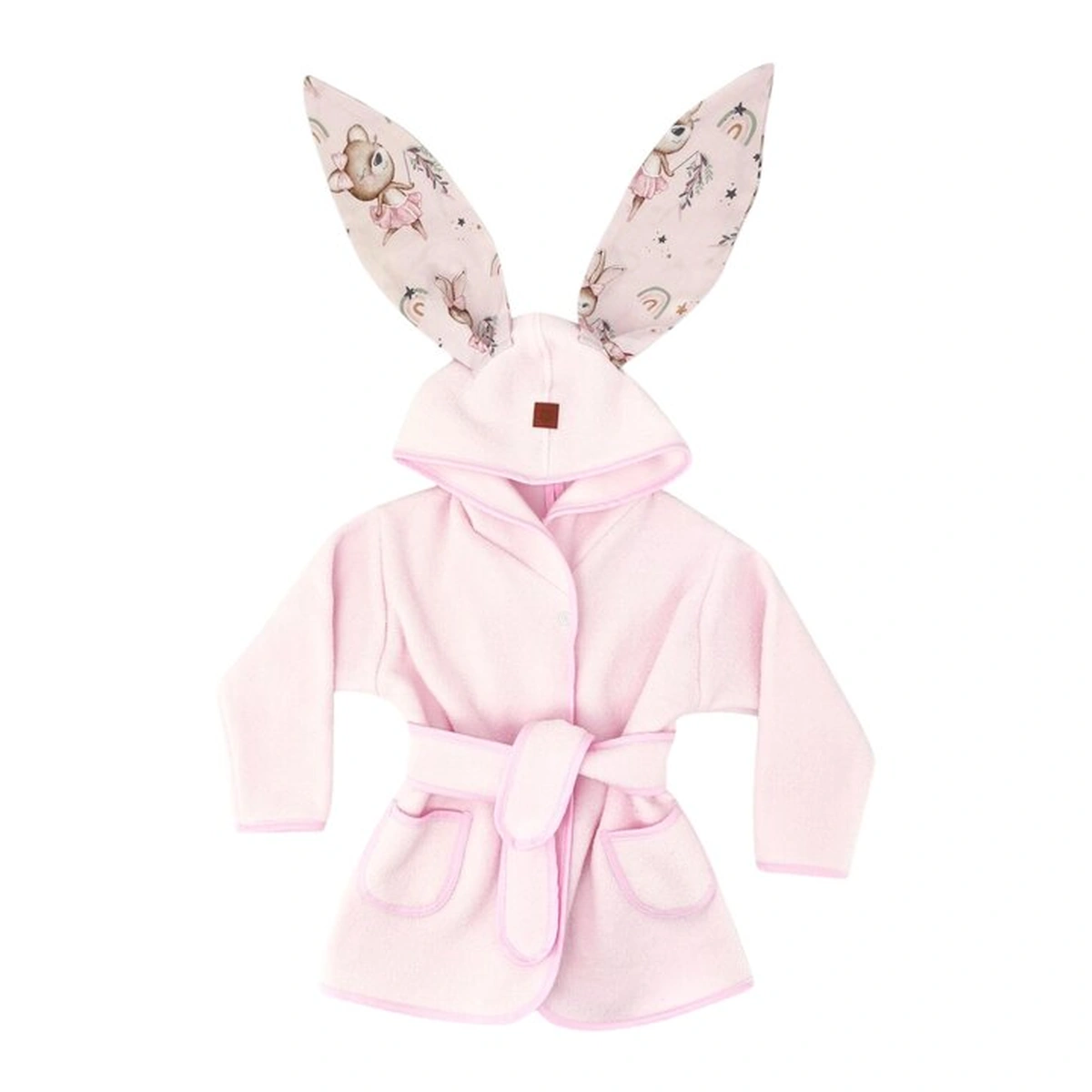 Prosoape si halate de baie - Halat de baie, MimiNu, 6 - 24 luni, bumbac si thermo fleece, Little Ballerina Pink