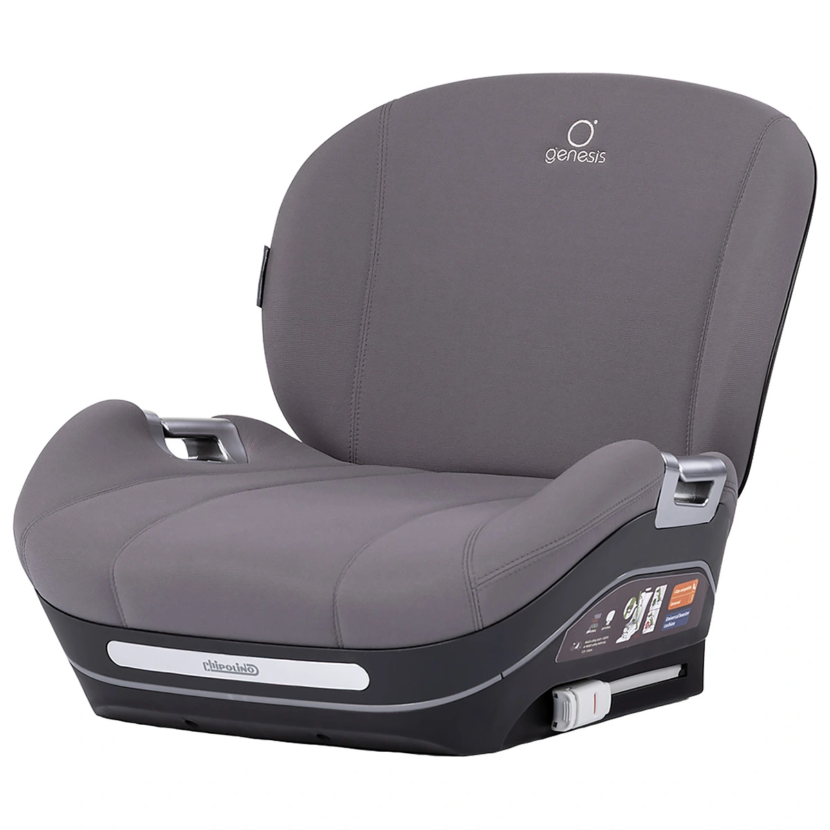 La plimbare - Inaltator auto Chipolino Genesis I-Size, 125-150 cm, cu sistem Isofix, Charcoal