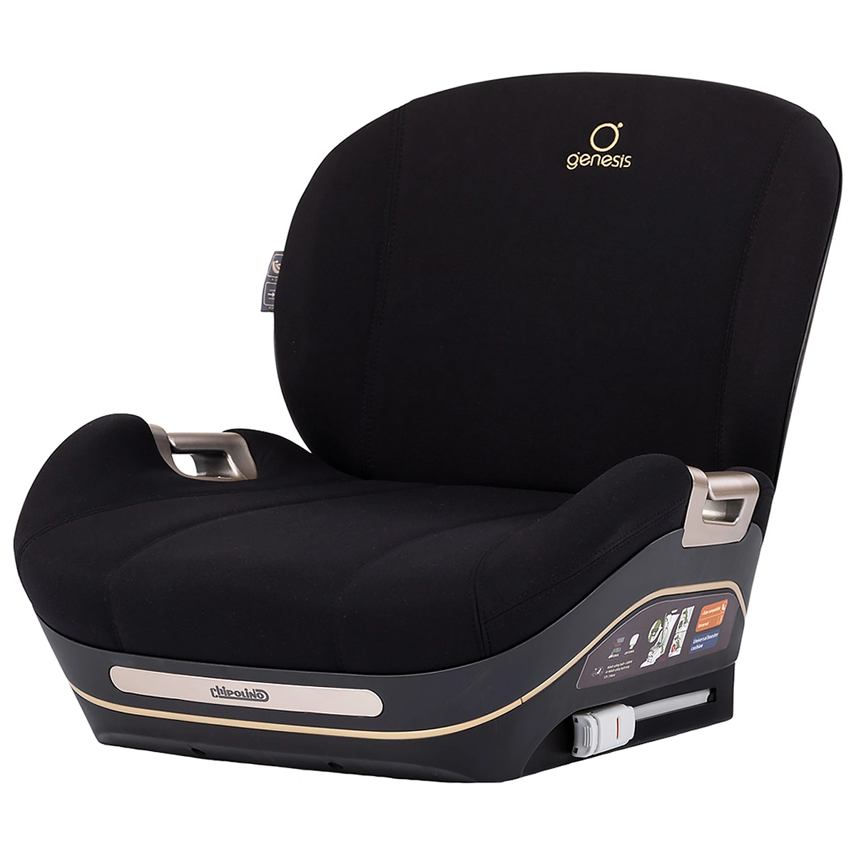 Inaltatoare auto - Inaltator auto Chipolino Genesis I-Size, 125-150 cm, cu sistem Isofix, Noir