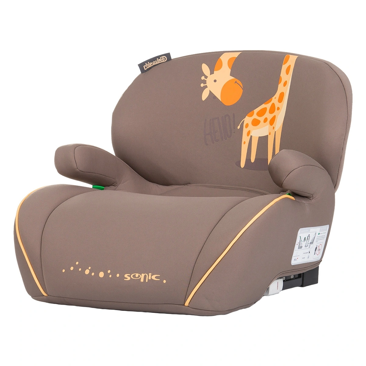 Inaltatoare auto - Inaltator auto Chipolino Sonic Isofix Giraffe 125-150 cm