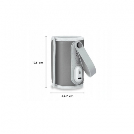 Incalzitor biberoane ThermUp Go, Portabil, Temperatura constanta pana la 24 h, Incarcare USB, Gri [4]