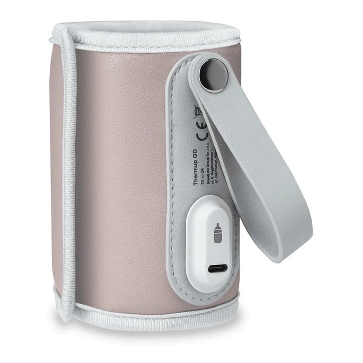 Incalzitoare biberoane - Incalzitor biberoane ThermUp Go, Portabil, Temperatura constanta pana la 24 h, Incarcare USB, Roz