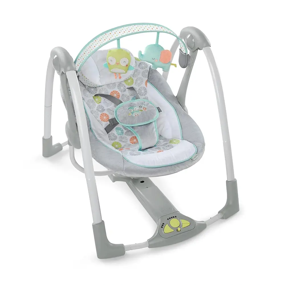 Camera copilului - Ingenuity - Leagan portabil Swing 'n Go Portable Swing™ - Hugs & Hoots™
