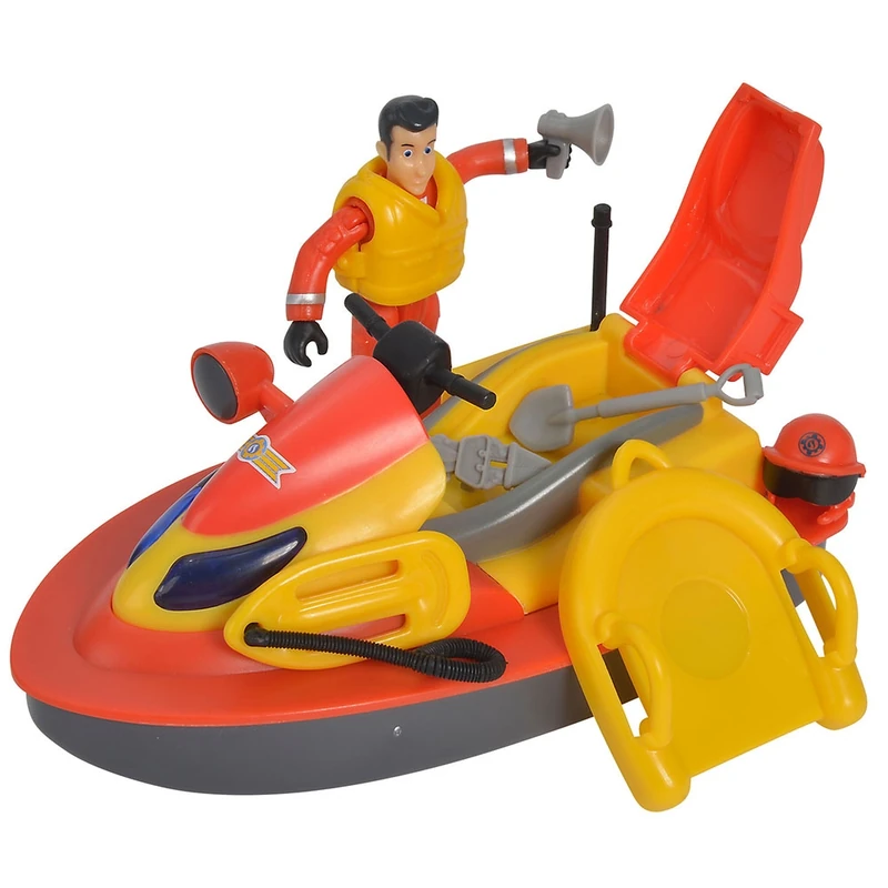 Masinute si camioane - Jet Sky Simba Fireman Sam Juno cu figurina si accesorii