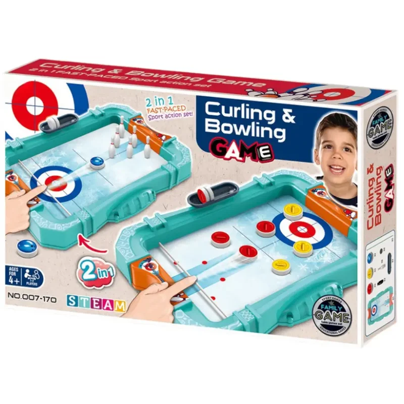 Jocuri de societate - Joc 2 in 1 - Bowling & Curling