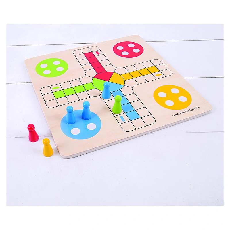 Joc clasic din lemn - Nu te supara frate BIGJIGS Toys 99 ani [2]