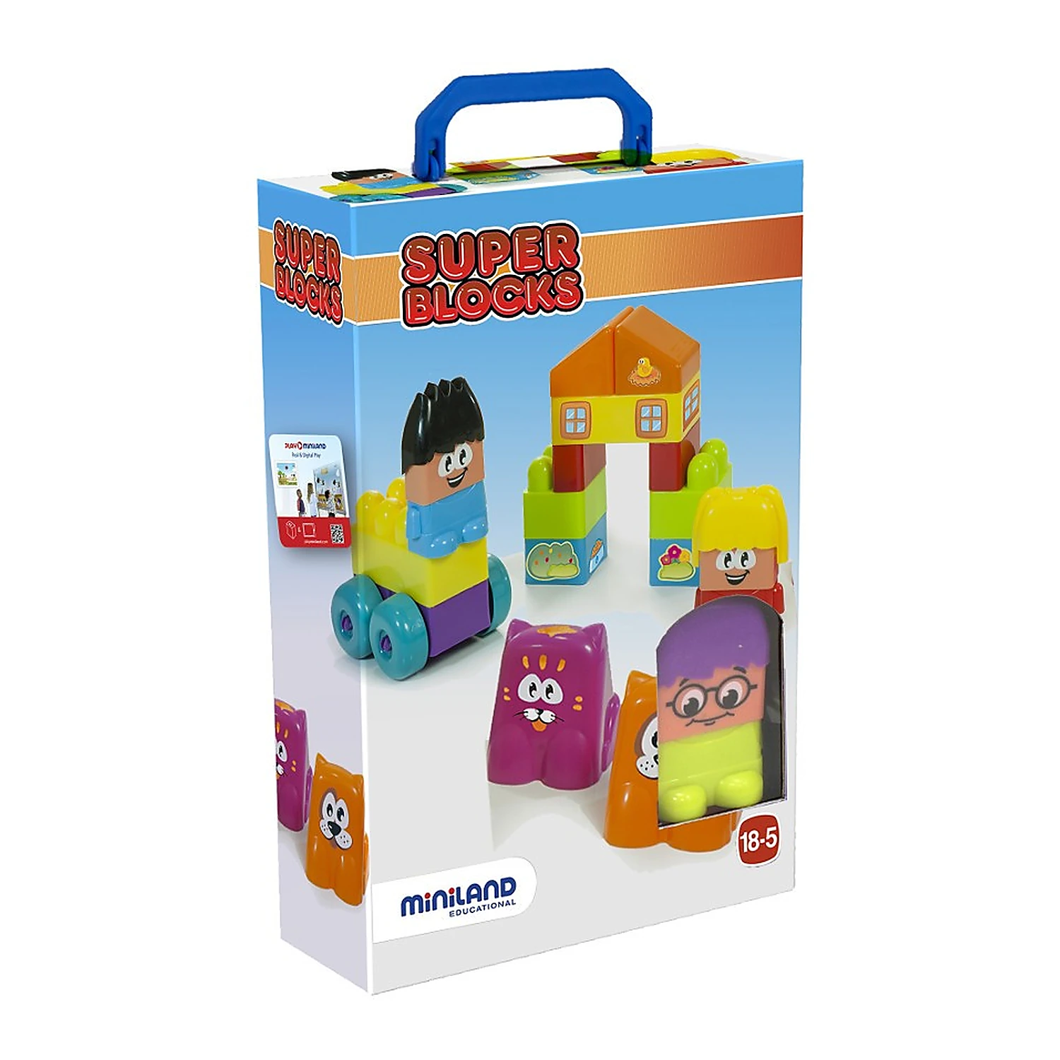 Constructii, cuburi, forme si culori - Joc constructii Animale de companie - Miniland