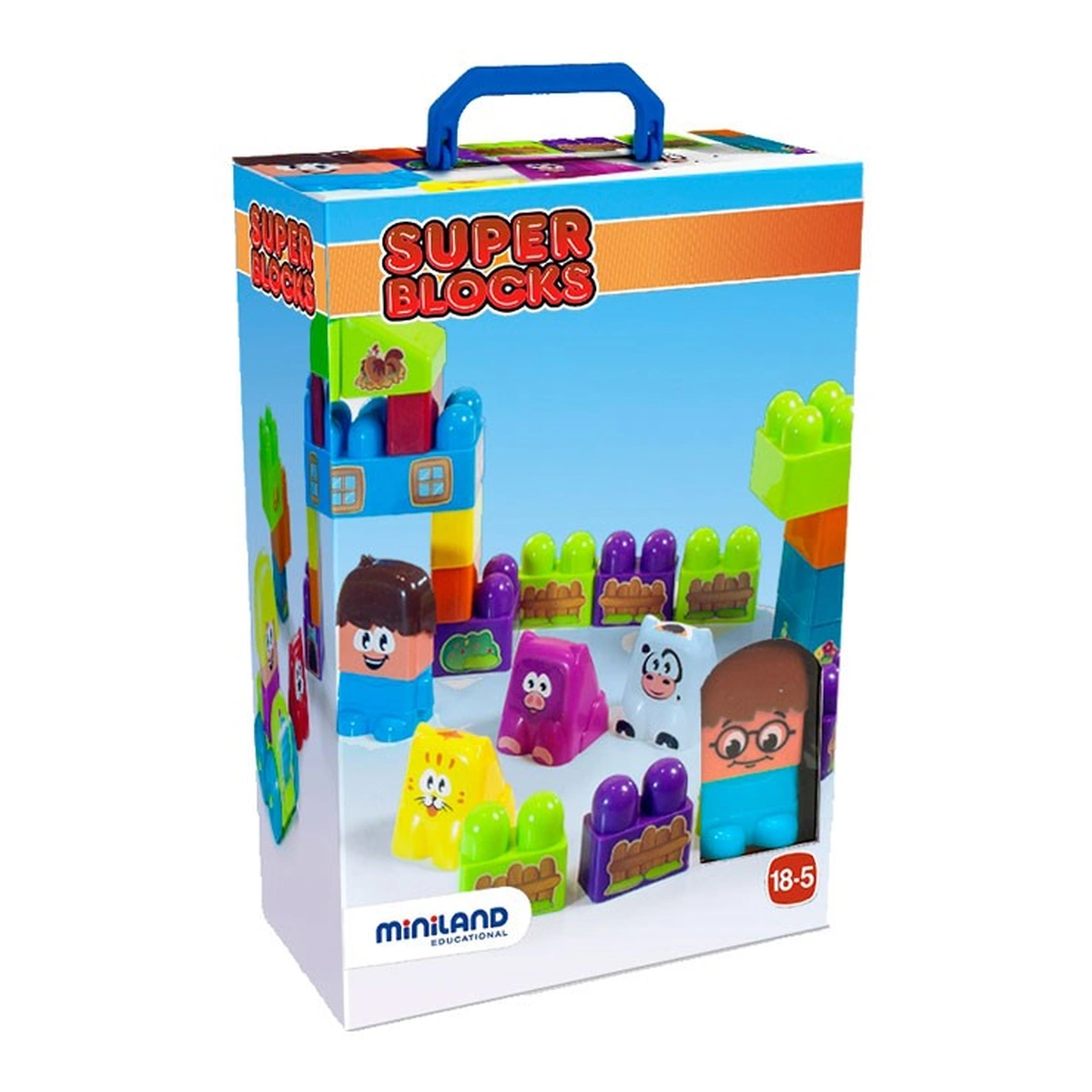 Constructii, cuburi, forme si culori - Joc constructii Ferma - Miniland